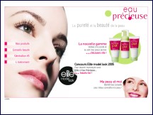 Aperçu du site Eau precieuse - La pureté et la beauté de la peau