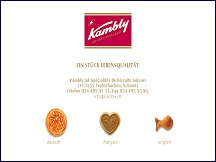 Aperçu du site Kambly - Spécialités de biscuits suisses