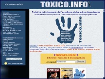 Aperçu du site Toxico Info - portail de la toxicomanie, l'alcoolisme et autres dépendances