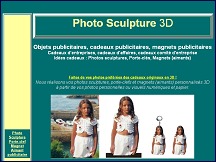 Aperu du site Photosculpture 3D - objets publicitaires, cadeaux d'entreprises