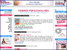 Aperu du site Timbres naissance - timbres personnaliss avec votre bb