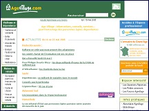 Aperçu du site Age village - informations pour l’entourage des personnes âgées dépendantes