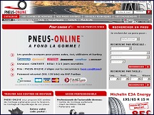 Aperu du site Pneus Online - pneus auto, moto, pneufs discount neufs et occasion