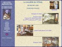 Aper�u du site Galerie du Vitrail � Chartres