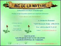 Aper�u du site Abcdelanature - boutique de produits de sant� naturels