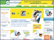 Aperu du site Qualipixe - dveloppement et tirage photo numrique en ligne