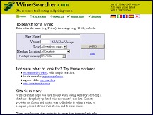 Aperu du site Wine-searcher - trouvez tous les vins et leurs prix