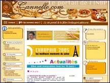 Aperçu du site Cannelle.com - Le site portail de la filière boulangerie-pâtisserie