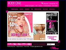 Aperçu du site Body One - lingerie féminine