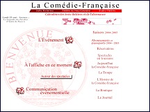 Aperu du site Comdie Franaise - calendrier des trois thtres
