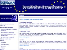 Aperu du site Constitution Europenne - texte, actualits, tudes par Fondation Schuman