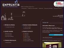 Aperu du site Empruntis.com, courtier bancassurance, crdits et assurances