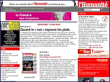 Aperu du site L'Humanit - quotidien du Parti Communiste Francais