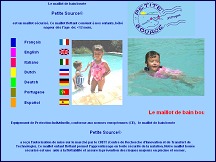 Aperu du site Petite Source, maillots de bain boue scuris pour les enfants
