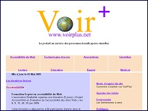 Aperu du site VoirPlus - portail consacr aux aveugles et malvoyants