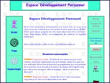 Aperu du site Espace dveloppement personnel : reiki, yoga, sophrologie