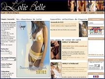 Aperçu du site Lolie-belle.com - Boutique de vente en ligne de lingerie féminine