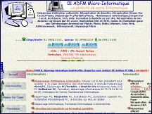 Aper�u du site 01ADMF - d�pannage informatique sur site