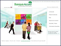 Aperu du site Banque Accord - banque du groupe Auchan