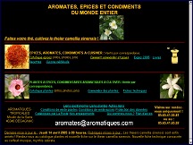 Aperu du site Aromatiques.com - aromates, pices et condiments du monde entier