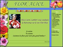 Aperu du site Alice Caron Lambert - la cuisine des fleurs avec cours et recettes