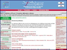 Aperçu du site Infothèque francophone