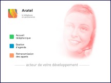 Aperu du site Aratel - services de tlsecrtariat et permanence tlphonique