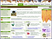Aperu du site Semences du Puy, vente de graines et semences d'arbres