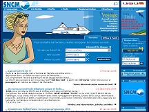 Aper�u du site SNCM - travers�e en bateau pour la Corse, croisi�re en ferry