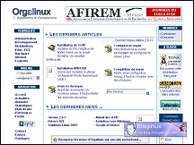 Aperçu du site Orgalinux: cours Linux, Unix, programmation