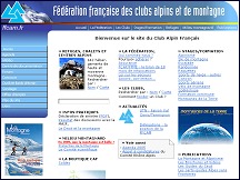 Aperu du site Fdration Franaise des Clubs Alpins et de Montagne