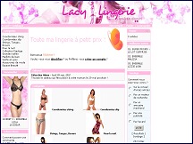 Aperçu du site Lady Lingerie - La boutique de lingerie discount