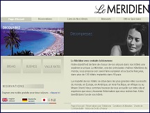 Aperu du site Le Mridien, rservation en ligne et informations sur tous les htels