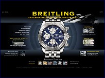 Aperçu du site Breitling, montres chronographes suisses