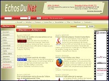 Aperu du site Echos du Net - actualits ADSL et internet