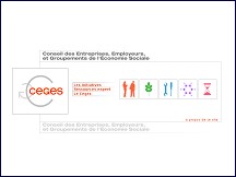 Aperu du site CEGES : Conseil des Entreprises et Groupements de l'Economie Sociale