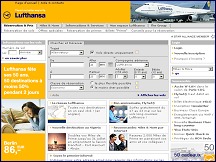 Aperu du site Lufthansa