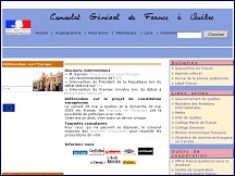 Aperu du site Consulat Gnral de France  Qubec