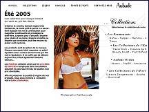 Aperu du site Aubade.com - collection lingerie fine de luxe Aubade