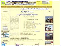Aper�u du site Agence immobili�re � Dakar - France S�n�gal Immo