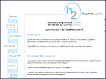 Aperçu du site Imprimerie H2Impression Paris - impression flyers et tracts