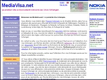 Aperu du site MediaVisa.net - visas espace Schengen et assurances voyage