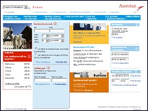 Aperu du site Austrian Airlines France