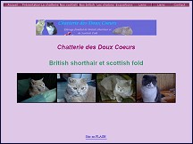 Aperu du site Chatterie des doux coeurs - levage de chats de race