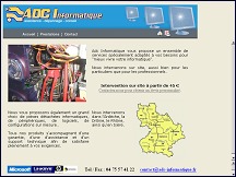 Aperu du site ADC Informatique - services informatiques