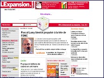 Aperu du site L'Expansion - actualit de l'conomie, magazine conomique en ligne