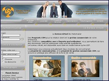 Aperu du site Bureau virtuel WebShaker : progiciel de communication, gestion commerciale