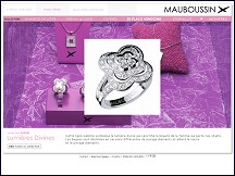 Aperçu du site Mauboussin - artiste joaillier parisien, bagues, bijoux Mauboussin