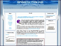 Aperu du site Speedy Mailing - gestion de vos mailings