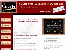 Aperu du site Cours34 : cours particuliers, soutien scolaire  domicile Languedoc-Roussillon